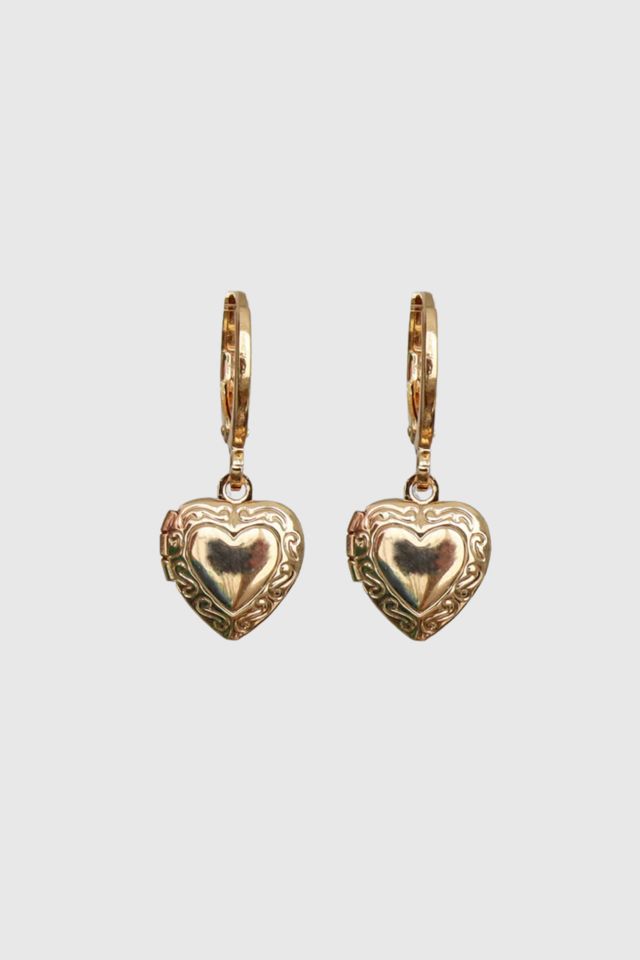Gemini Jewels Nostalgia Heart Locket Earrings #4