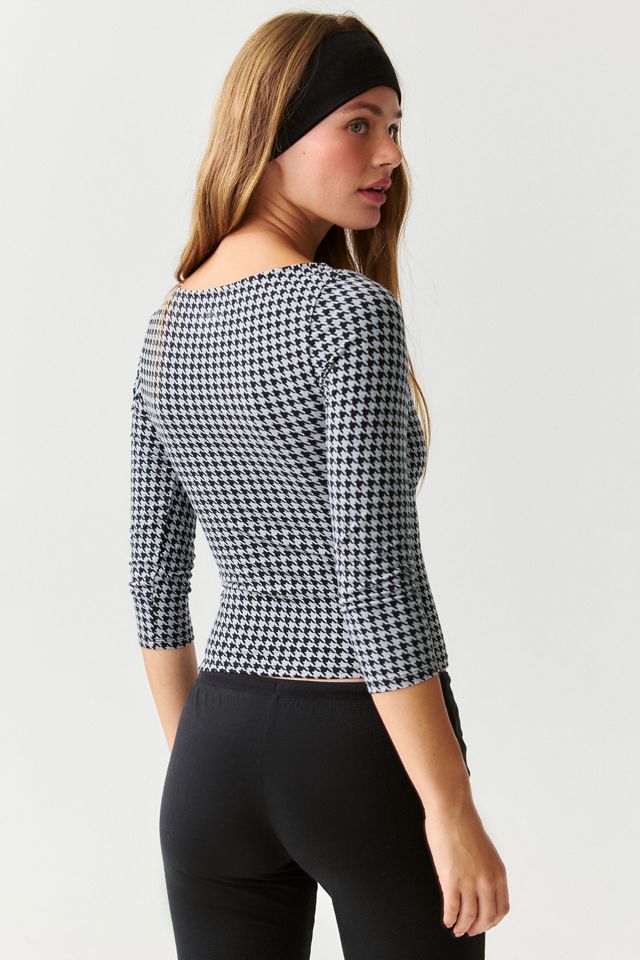 Out From Under Bec Plunging Surplice 3/4 Sleeve Top #3