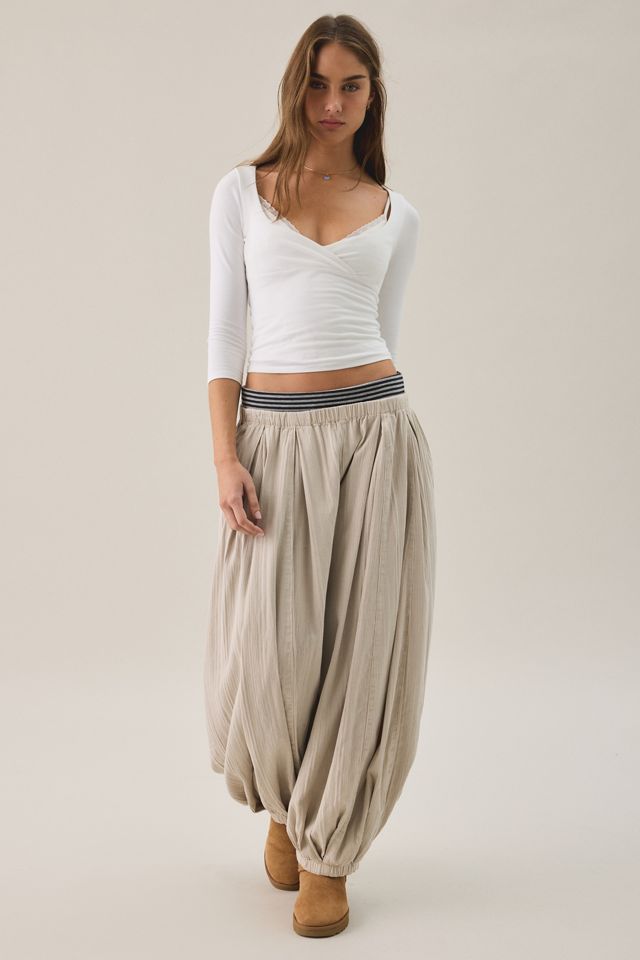 Out From Under Bec Plunging Surplice 3/4 Sleeve Top #3