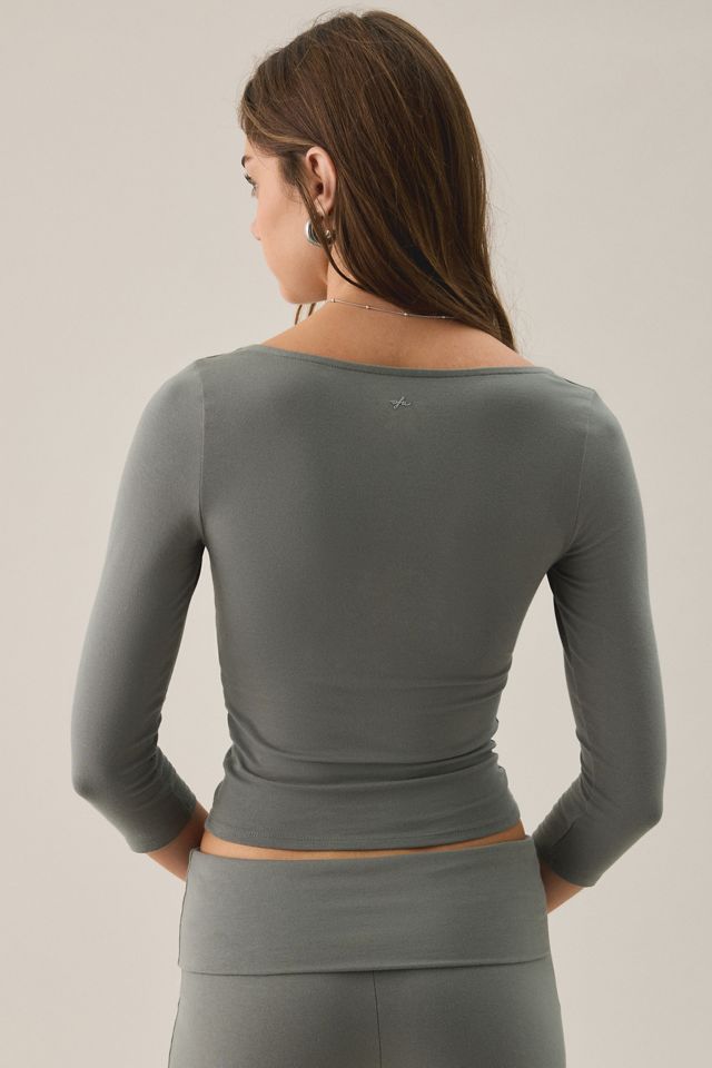 Out From Under Bec Plunging Surplice 3/4 Sleeve Top #1