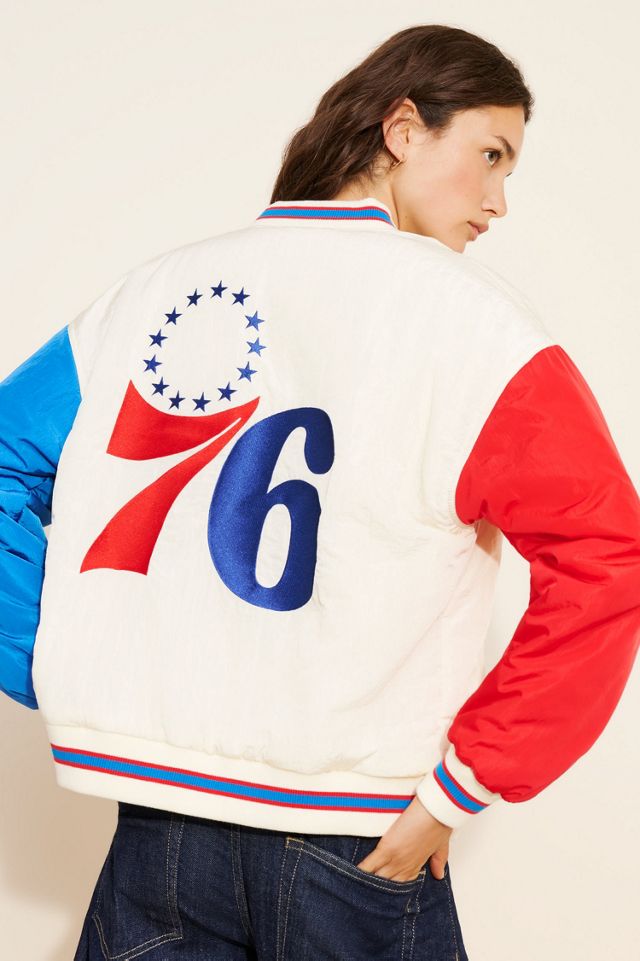 Terez Philadelphia 76ers Colorblock Bomber Jacket #1