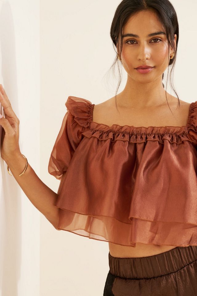 4SI3NNA Organza Baby Doll Top #2