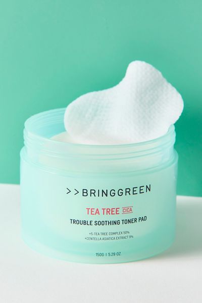 BRING GREEN Tea Tree Cica Trouble Soothing Toner Pads