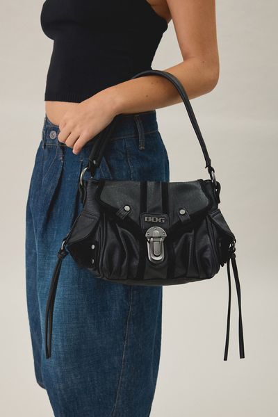 BDG Sophia Buckled Faux Leather Shoulder Bag