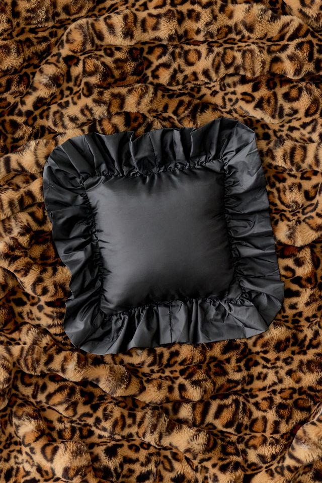 Taffeta Ruffle Throw Pillow #1