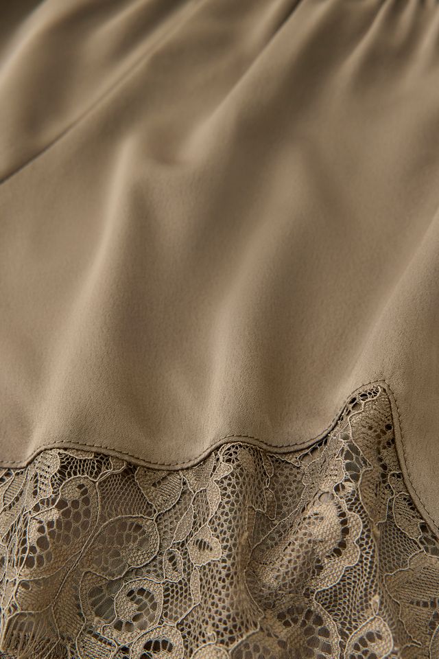 Out From Under Keepsake Satin Lace Trim Mini Shorts #5