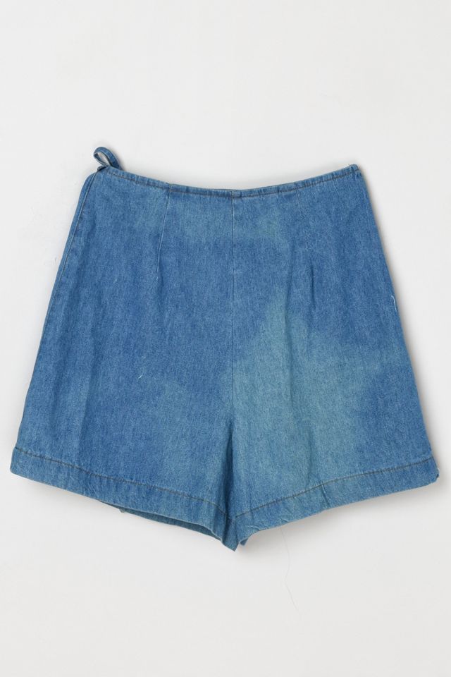 Vintage Y2k Denim Mini Wrap Skort with Tie #2
