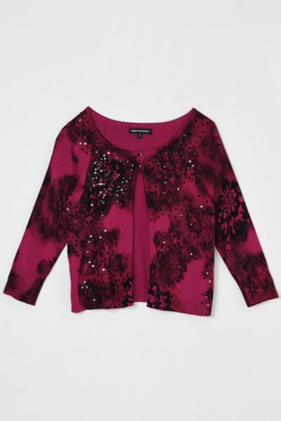 Vintage Y2k Paisley Printed & Sequined Cardigan