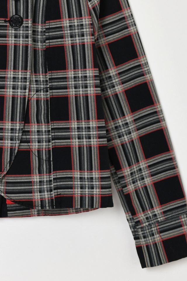 Vintage Y2k Volcom Black Plaid Buttoned Jacket #1