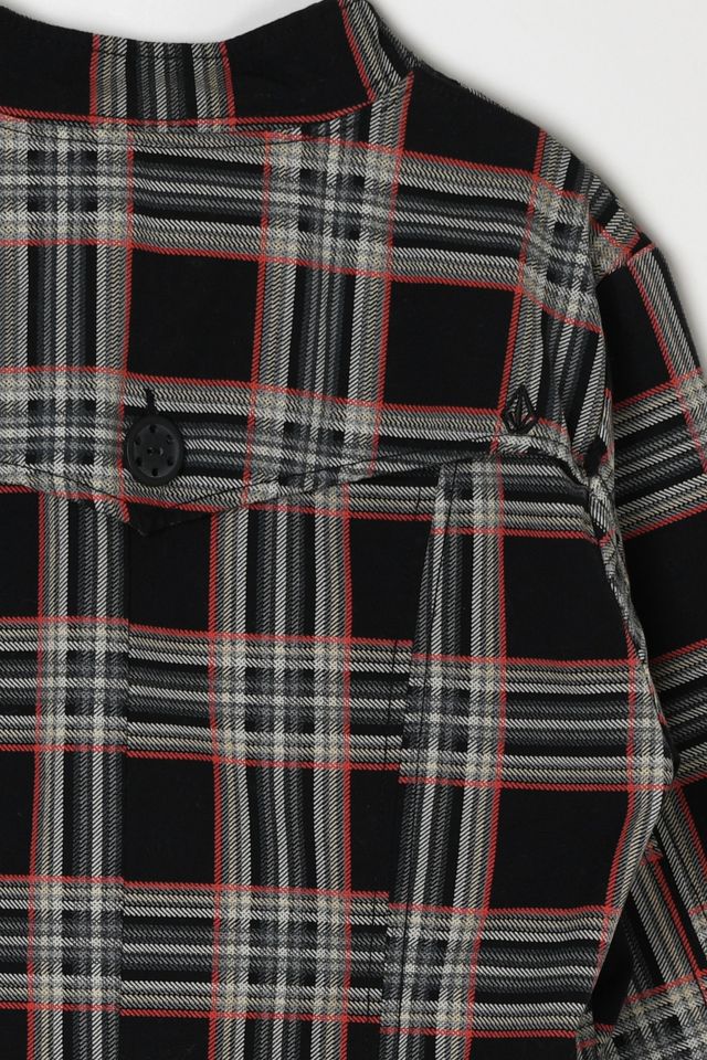 Vintage Y2k Volcom Black Plaid Buttoned Jacket #4