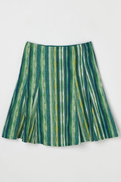 Vintage Y2k Green Striped Mini Skirt