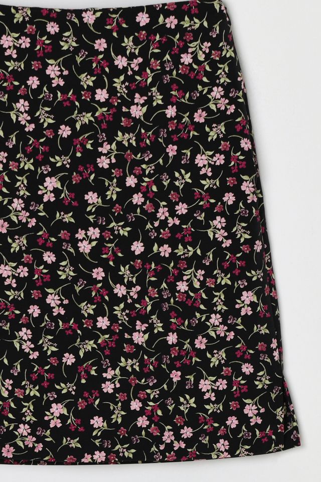 Vintage 90s Flower Print Mini Skirt #1