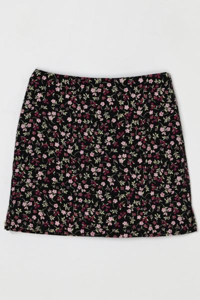 Vintage 90s Flower Print Mini Skirt