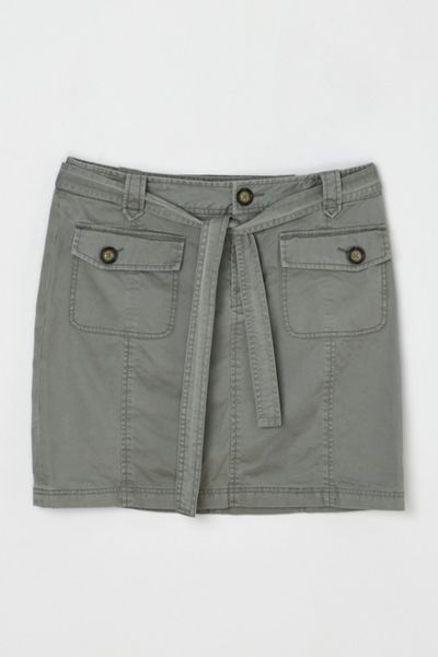 Vintage Y2k Cargo Mini Skirt with Tied Belt