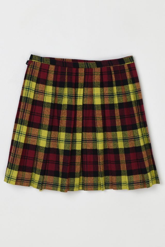 Vintage 1960s Plaid Wrap Mini Skirt #2