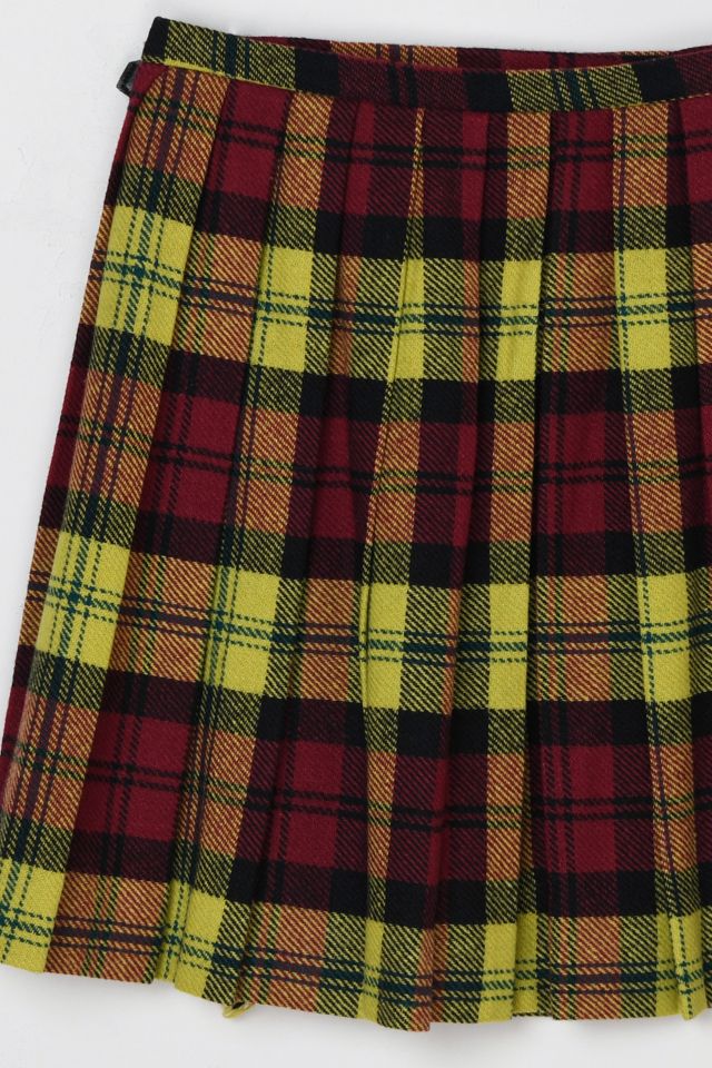 Vintage 1960s Plaid Wrap Mini Skirt #3