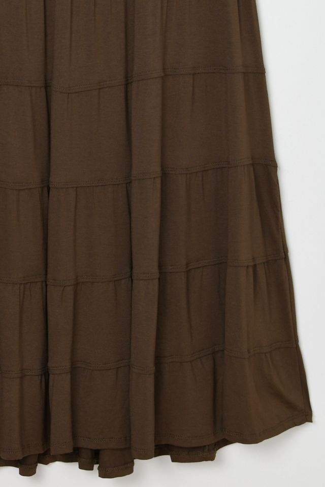 Vintage Y2k Dark Brown Layered Skirt #1