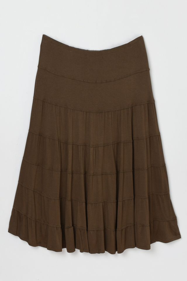 Vintage Y2k Dark Brown Layered Skirt #2