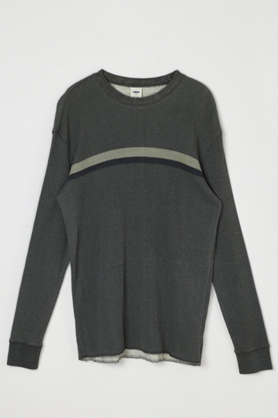 Vintage Y2k Gray Striped Thermal Shirt | Urban Outfitters