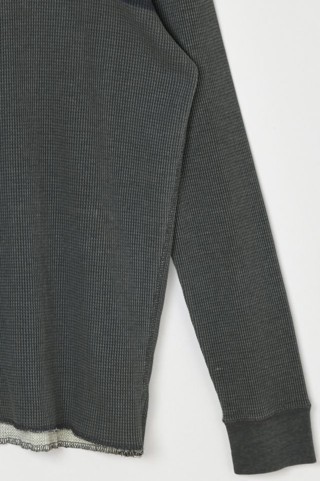 Vintage Y2k Gray Striped Thermal Shirt #2