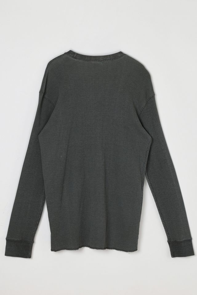 Vintage Y2k Gray Striped Thermal Shirt | Urban Outfitters