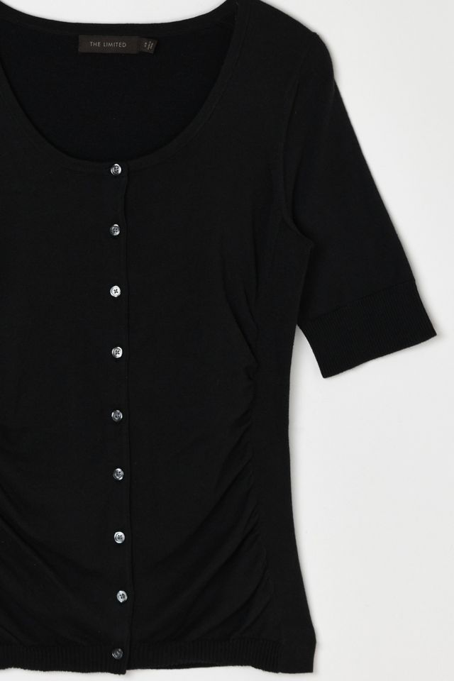 Vintage Y2k Black Short-Sleeve Cardigan #1