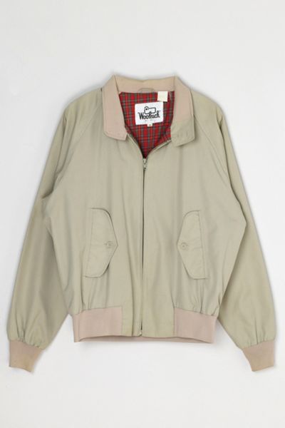 Vintage 70s Woolrich Plaid-Lined Khaki Jacket