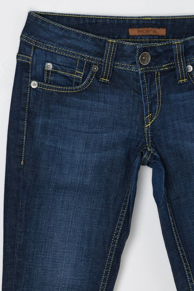 Vintage Y2k Arden B. Contrast-Stitched Flared Low-Rise Jeans #1