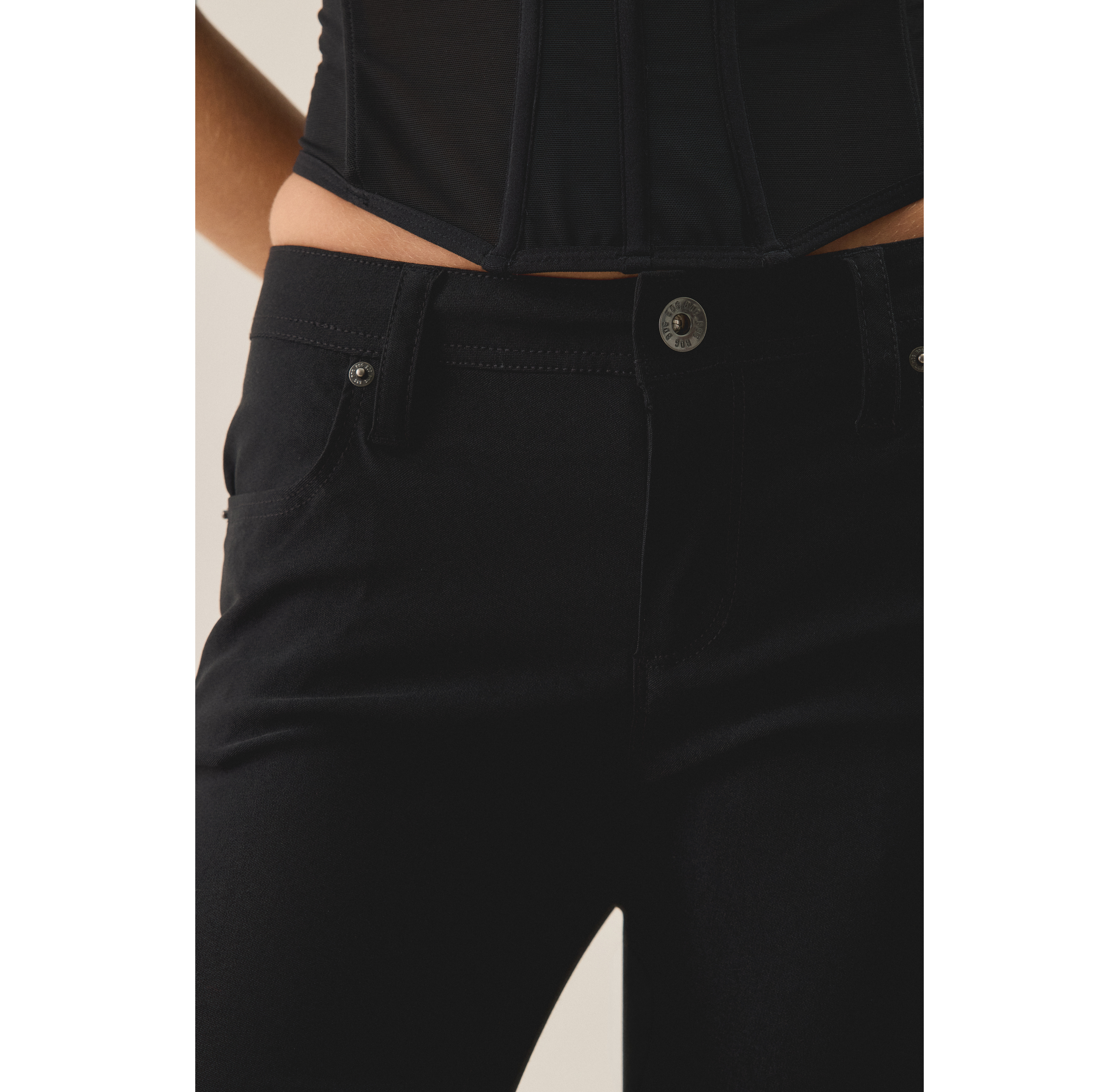 BDG Kimmy Bengaline Stretch Ultra Low-Rise Bootcut Pants