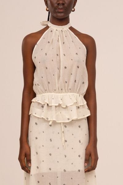 Carmen Says Lumea Floral Print Ruffle Halter