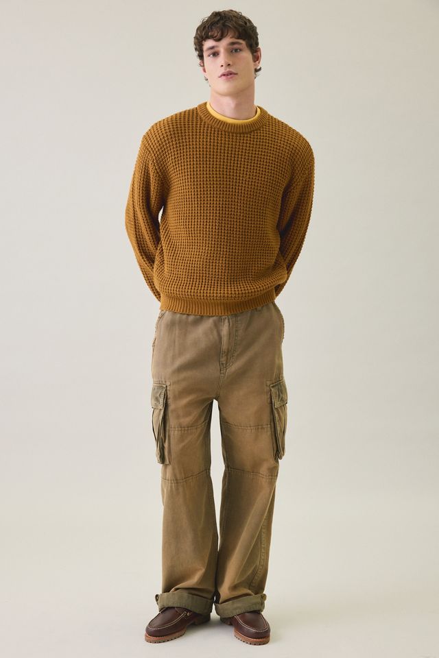 UO Waffle Knit Relaxed Fit Crewneck Sweater #2