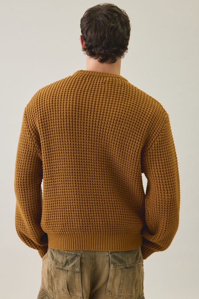 UO Waffle Knit Relaxed Fit Crewneck Sweater #3