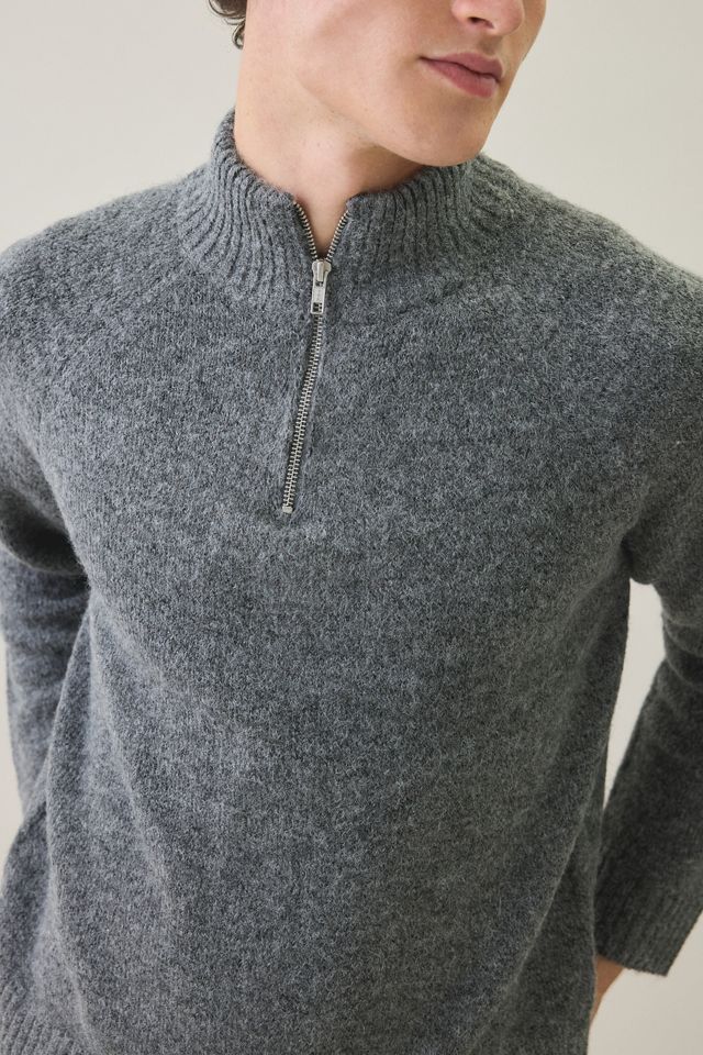 UO Wooly Marled Everyday Quarter-Zip Sweater #1