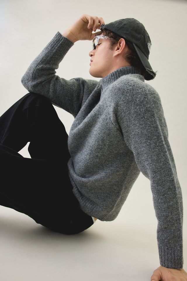 UO Wooly Marled Everyday Quarter-Zip Sweater #3