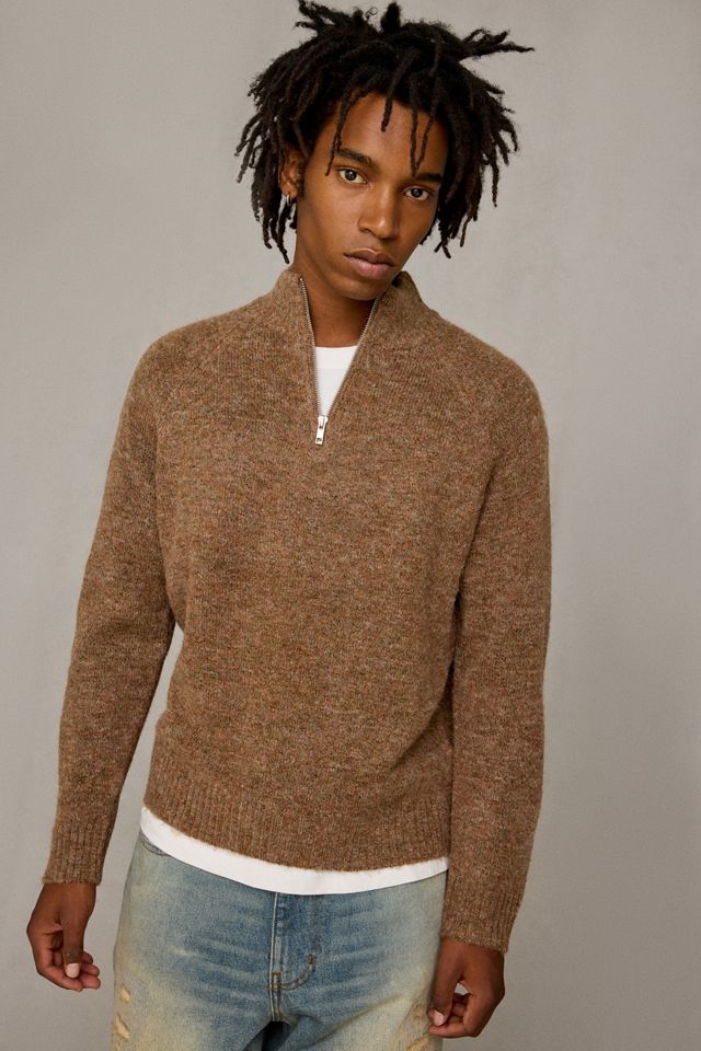 UO Wooly Marled Everyday Quarter-Zip Sweater #1