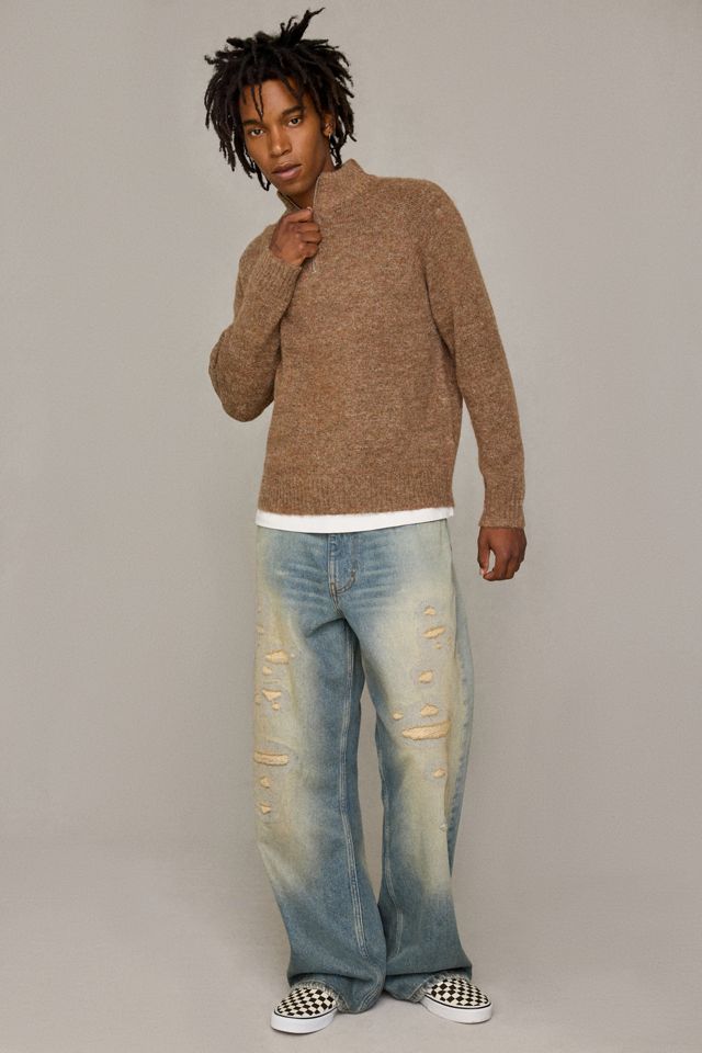 UO Wooly Marled Everyday Quarter-Zip Sweater #3