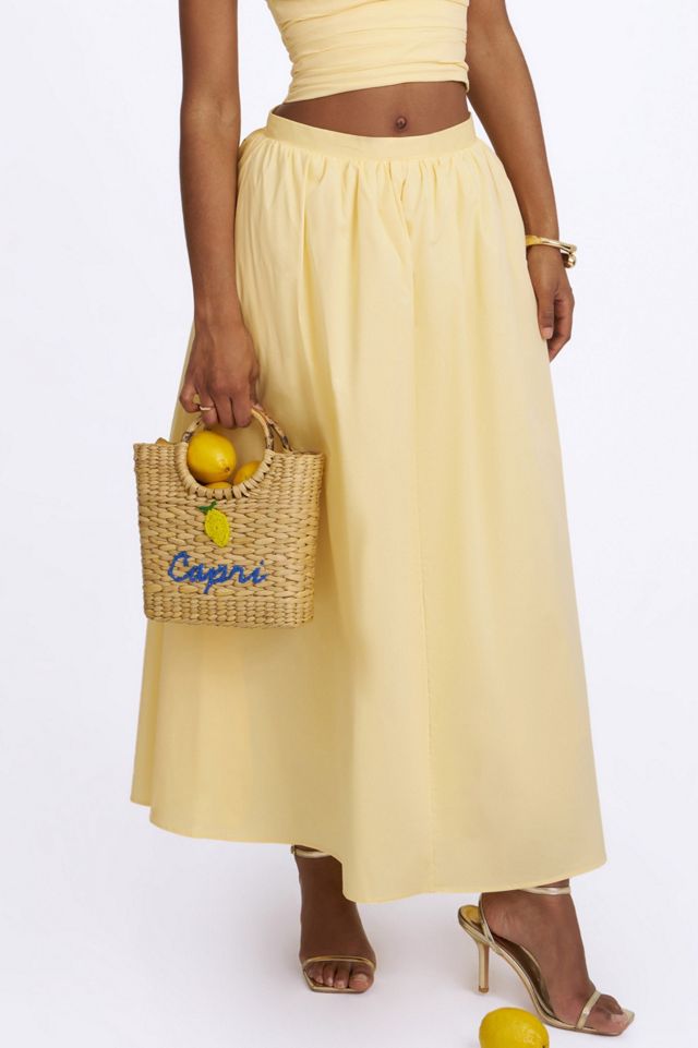 Miss Circle Wina Cotton Poplin Low-Waisted Maxi Skirt #1