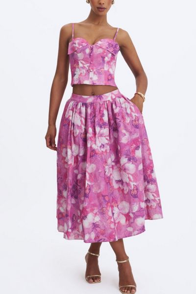 Muse Assembly Drop Waist Pleated Maxi Skirt | Urban Outfitters