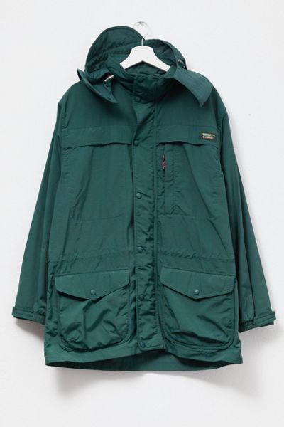 Vintage 1990s L.L. Bean Hunter Green Nylon Parka Jacket