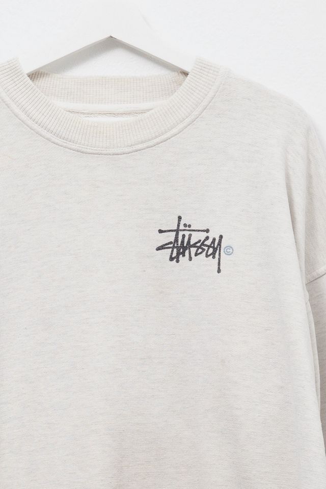 Vintage 1990s Stussy Logo Graphic Distressed Crewneck Sweatshirt #2