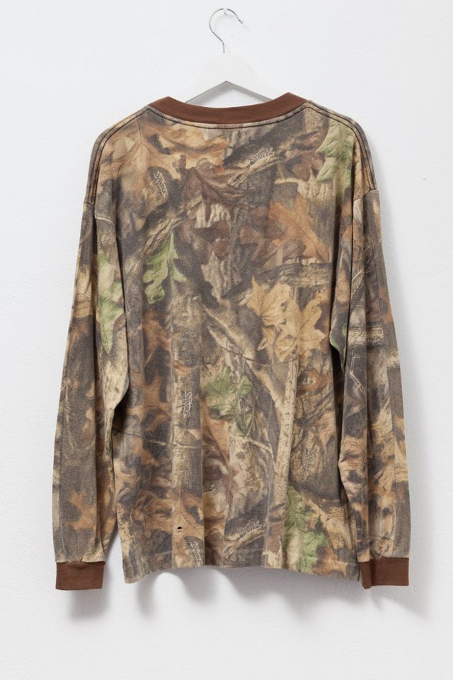 Vintage 1990s Tree Camouflage Distressed T-Shirt Single Stitch Made in USA #2