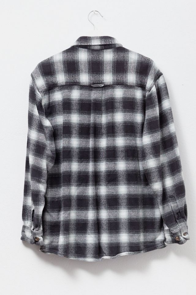 Vintage Y2K Plaid Black & White Heavyweight Cotton Button Up Shirt #2