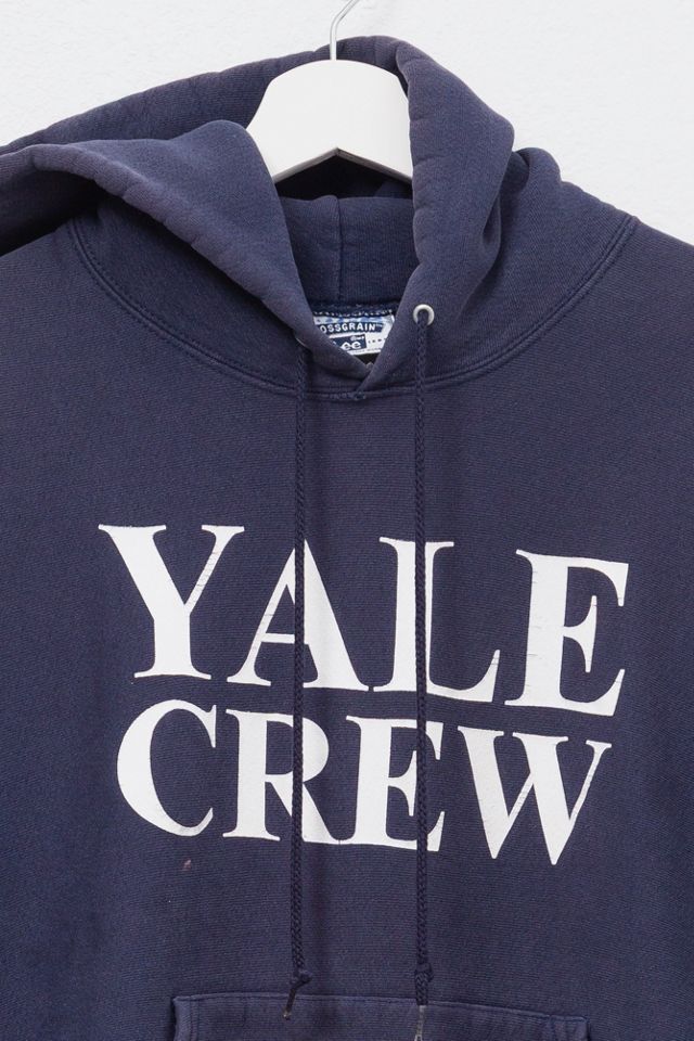 Vintage 1990s Distressed Yale Crew Reverse Weave Hoodie Sweatshirt #1