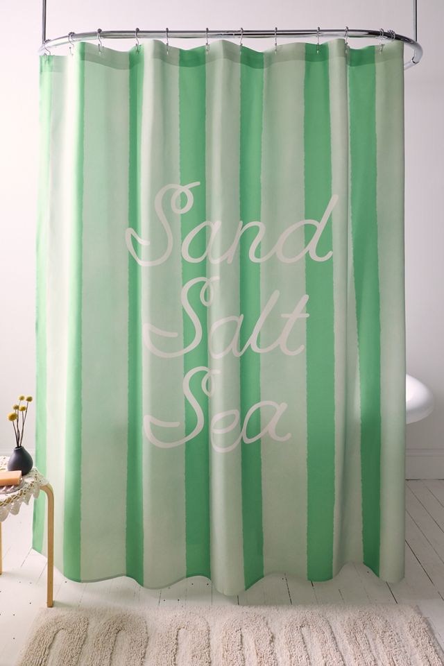 Sand Salt Sea Striped Patterned Shower Curtain #1
