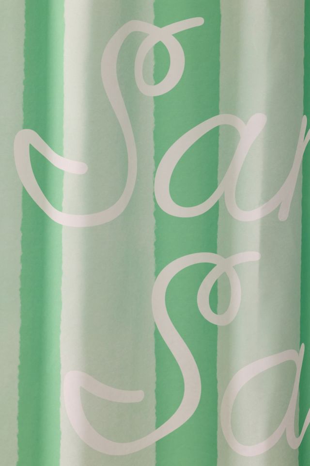 Sand Salt Sea Striped Patterned Shower Curtain #2