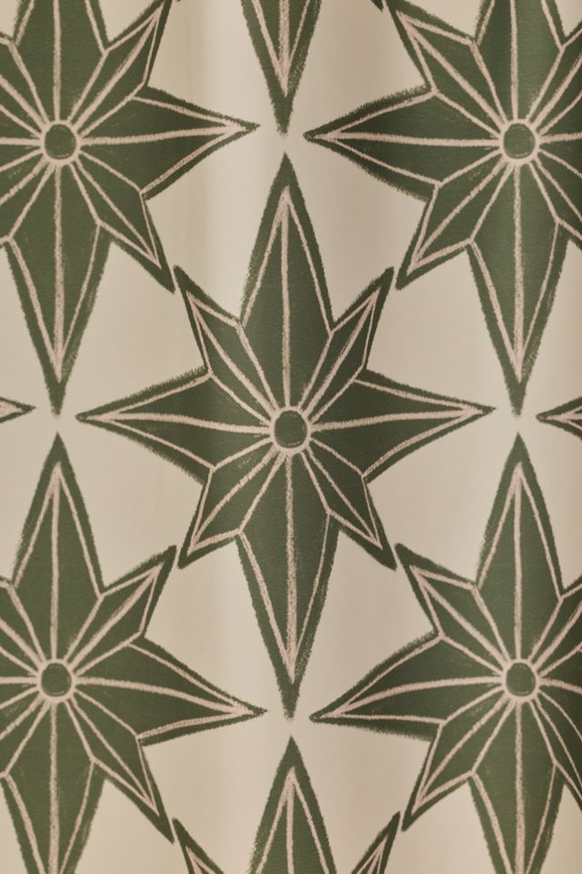 Paper Stars Patterned Shower Curtain #1