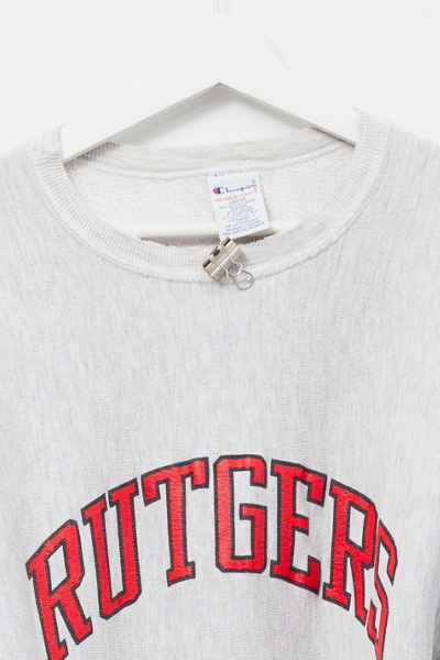 Vintage 1990s Champion Reverse Weave Rutgers University Crewneck Sweatshirt