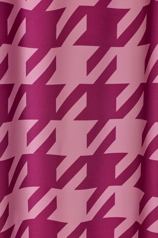 Houndstooth Patterned Shower Curtain #1