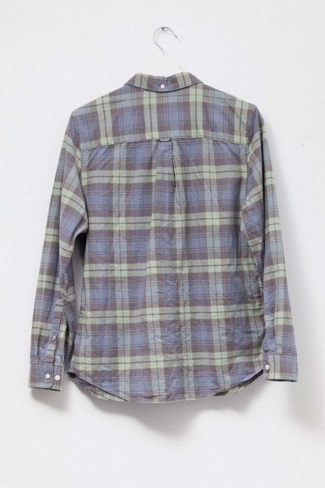Vintage Y2K L.L. Bean Blue & Green Plaid Cotton Button Up Shirt #2
