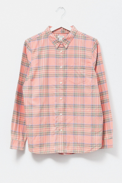 Vintage Y2K L.L. Bean Pink Plaid Cotton Button Up Shirt